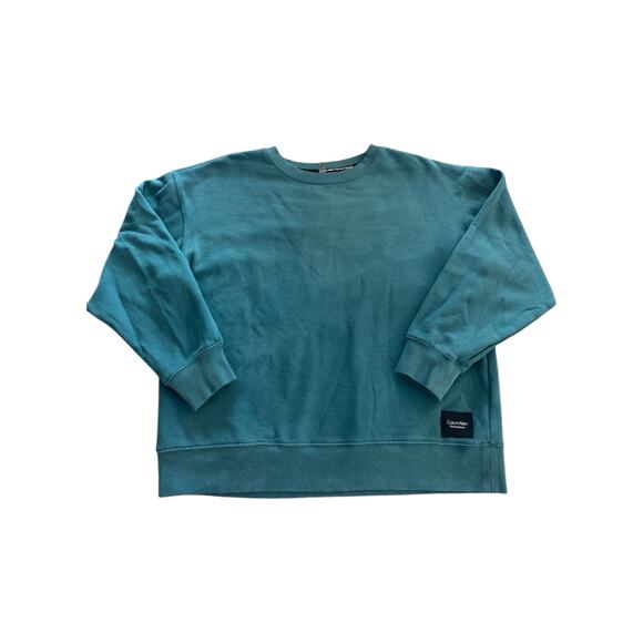 Calvin Klein Performance Teal Crewneck Sweatshirt Large - Picture 2 of 10